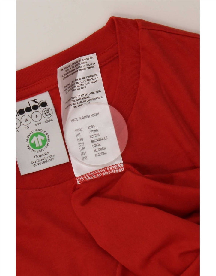 T-shirt grafica da uomo Diadora Top in cotone arancione medio