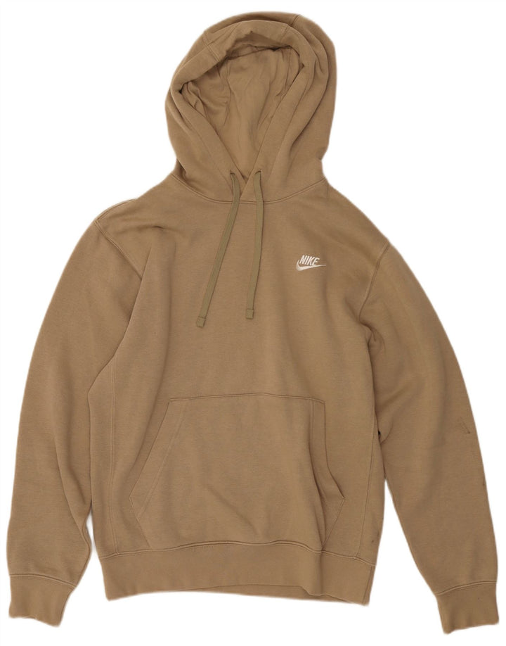 Felpa con cappuccio da uomo Nike Small in cotone beige