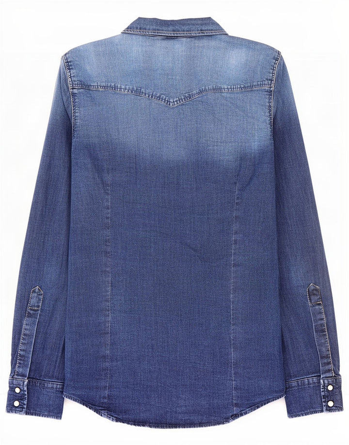 Camicia in denim da donna Zara UK 12 Blu medio