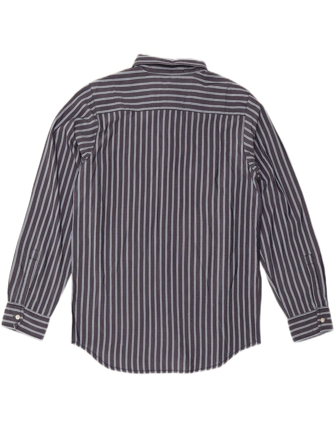 REPLAY AND SONS Boys Shirt 11-12 Years Medium Navy Blue Striped Cupro