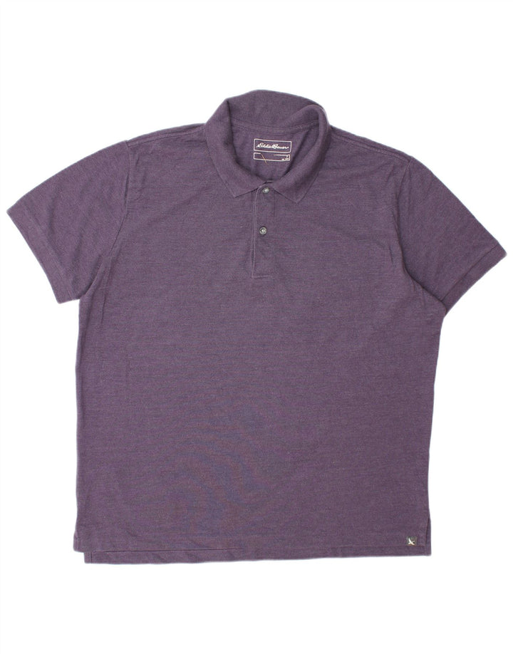 Polo da uomo EDDIE BAUER XL in cotone viola