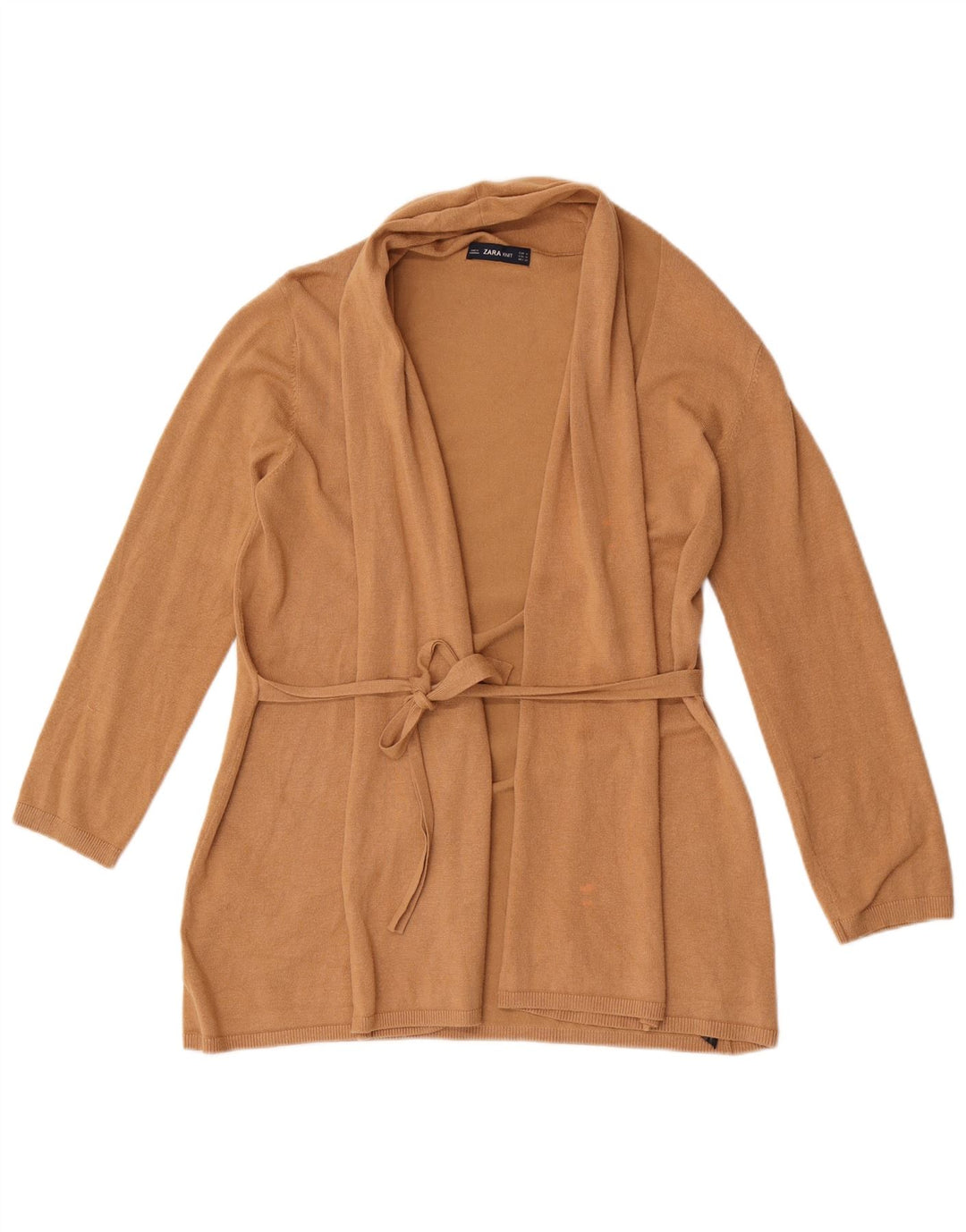 Maglione cardigan da donna Zara UK 12 Viscosa beige medio