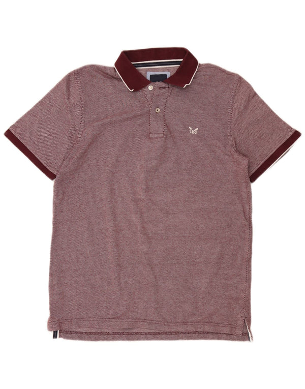 Crew Clothing Polo da uomo in cotone bordeaux medio