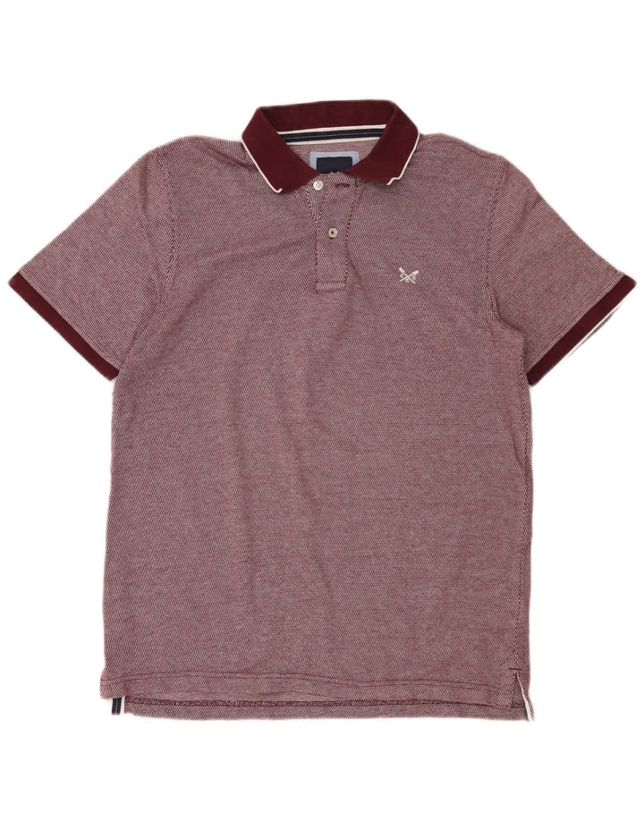 Crew Clothing Polo da uomo in cotone bordeaux medio