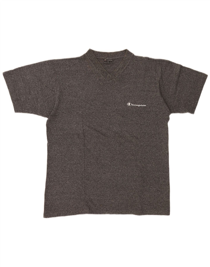 T-shirt da uomo Champion Top XL in cotone chiazzato grigio