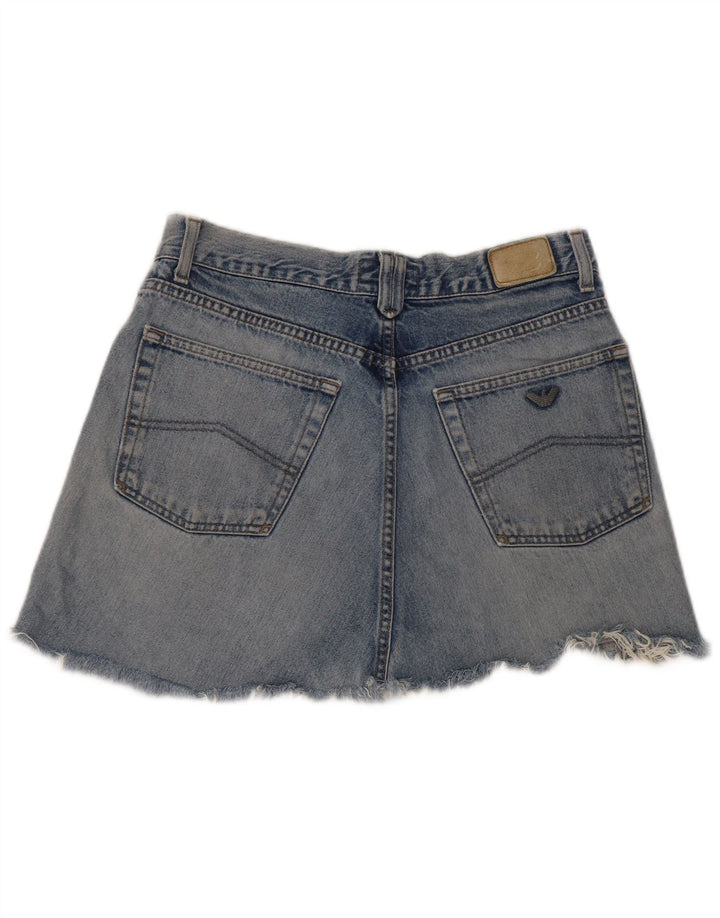 Mini gonna di jeans da donna Armani W30 blu medio