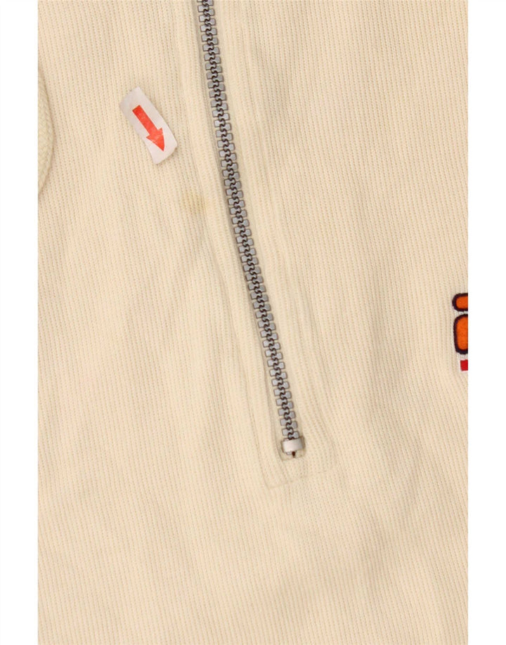 Maglia da uomo Fila con cappuccio a maniche lunghe grande in cotone beige