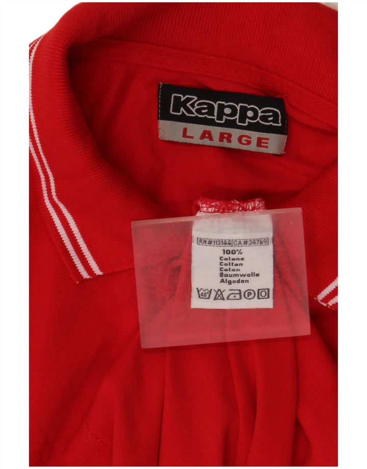 Polo Kappa Uomo Large Rossa In Cotone