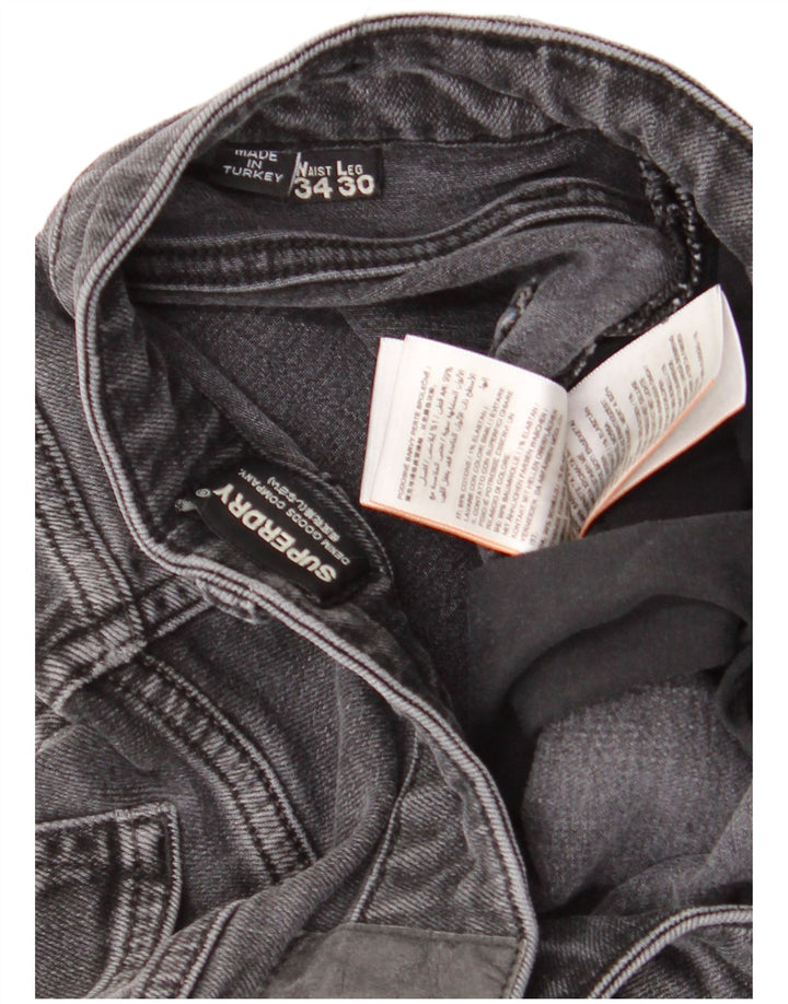 Jeans corti da uomo Superdry W34 L24 cotone nero