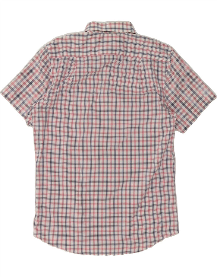 IZOD Mens Short Sleeve Shirt Medium White Check Cotton Vintage Izod and Second-Hand Izod from Messina Hembry 