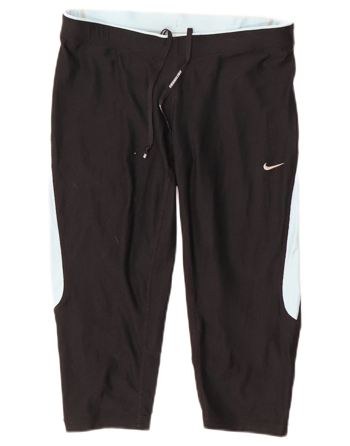 Leggings Capri da donna Nike UK 10 Small Black Colourblock