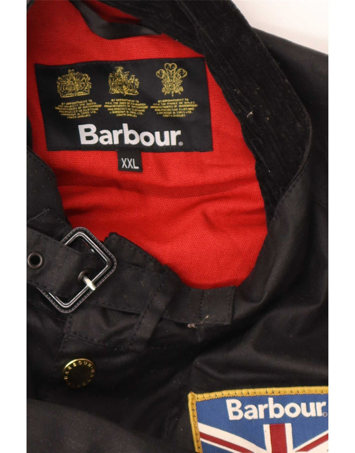 Giacca da uomo in cotone cerato Barbour UK 44 2XL cotone nero