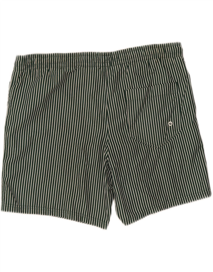 Pantaloncini da bagno da uomo Benetton a righe grandi verdi