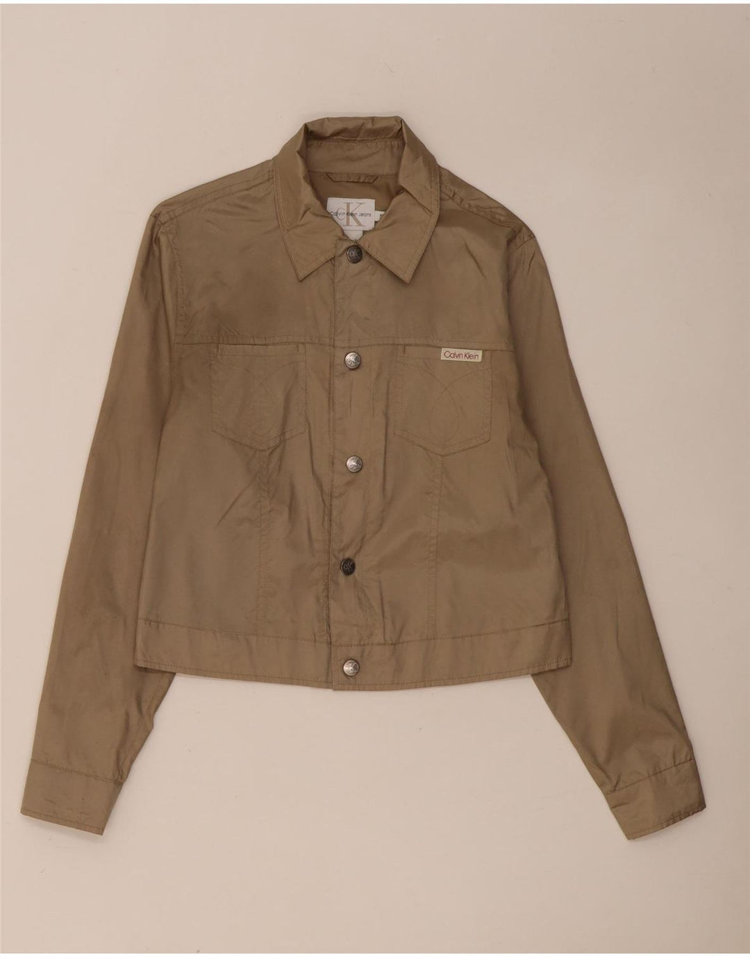 Giubbotto bomber da uomo Calvin Klein Jeans piccolo poliestere beige
