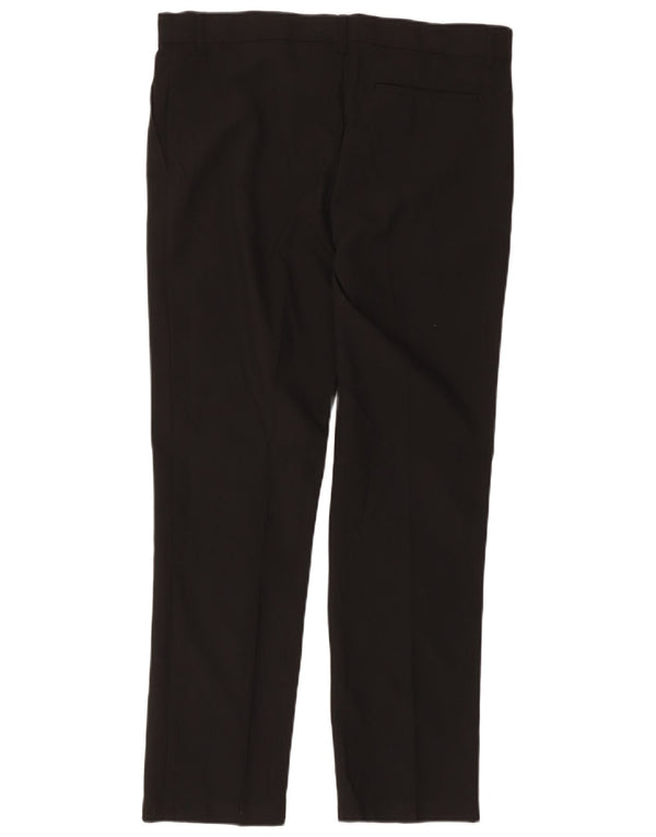Pantaloni da abito dritti Marks & Spencer da ragazzo 15-16 anni W34 L29 Neri