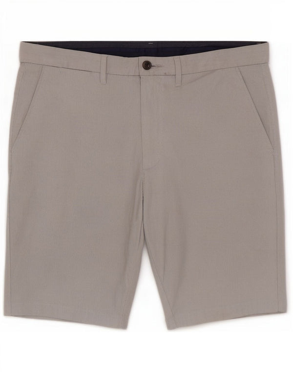 Pantaloncini chino da uomo Marks & Spencer W32 cotone gessato grigio medio