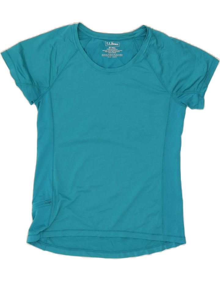 L.L.BEAN Womens T-Shirt Top UK 14 Medium Blue Polyester Vintage L.L.Bean and Second-Hand L.L.Bean from Messina Hembry 