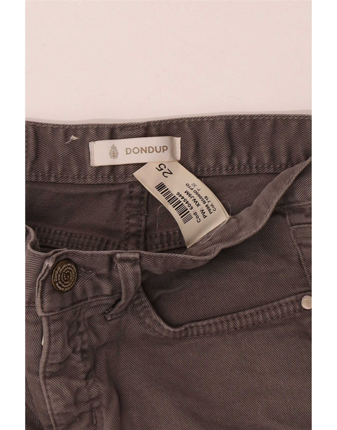 Jeans skinny da donna Dondup W25 L29 cotone grigio