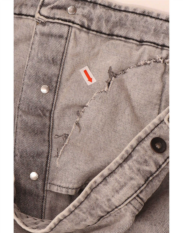 Giacca di jeans da donna Marks & Spencer UK 10 piccola cotone grigio