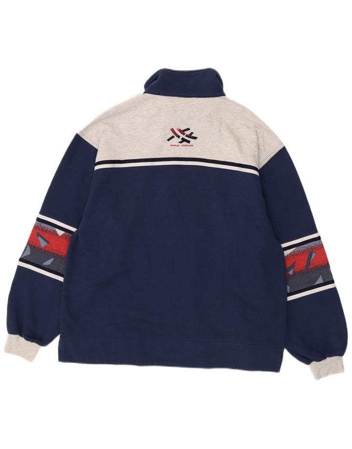 Giacca da tuta da uomo Lotto UK 40/42 Large Blu Navy Colorblock