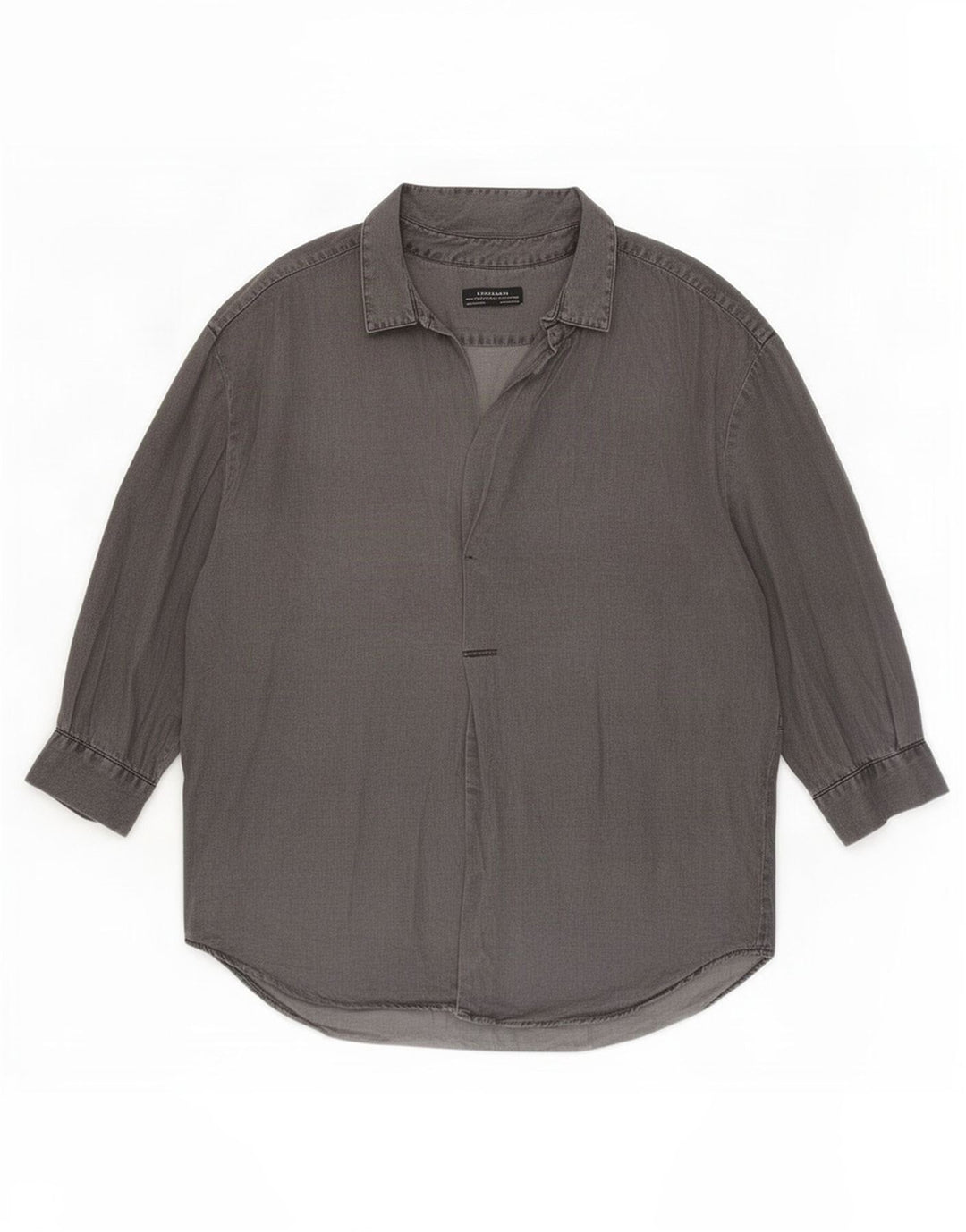 Maglia pullover oversize con maniche a 3/4 Zara da donna UK 16 Large Lyocell grigio