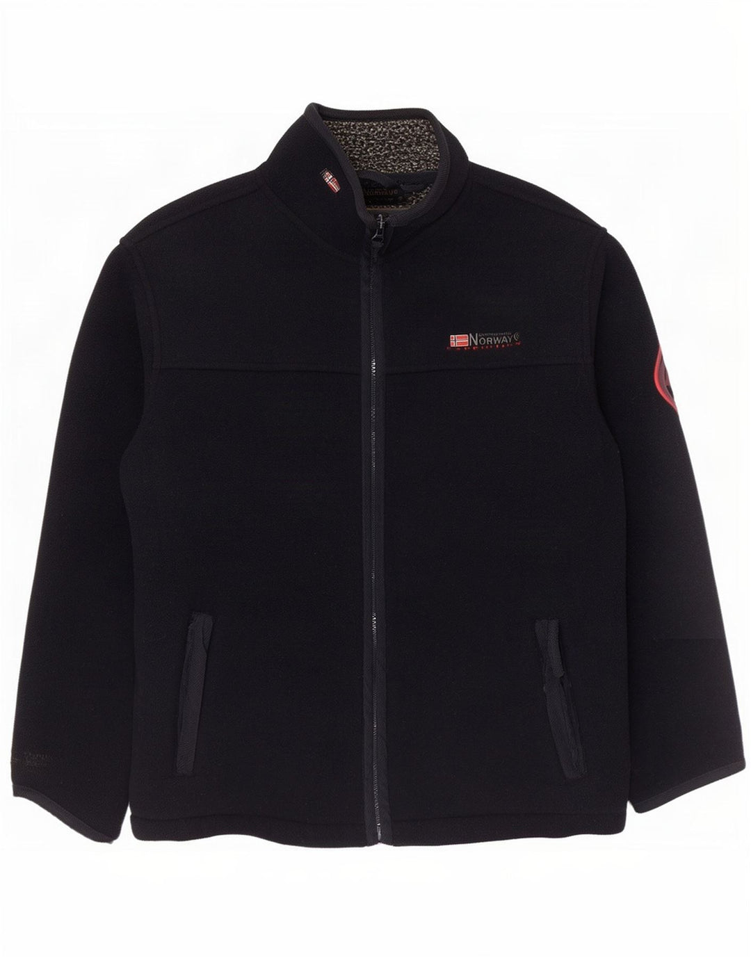 Giacca in pile da uomo Geographical Norvegia UK 41 Large in poliestere blu navy