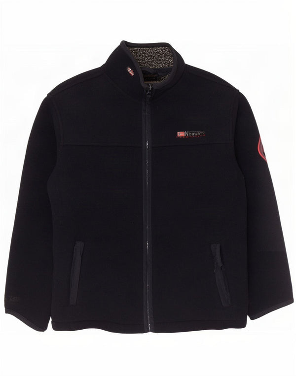 Giacca in pile da uomo Geographical Norvegia UK 41 Large in poliestere blu navy