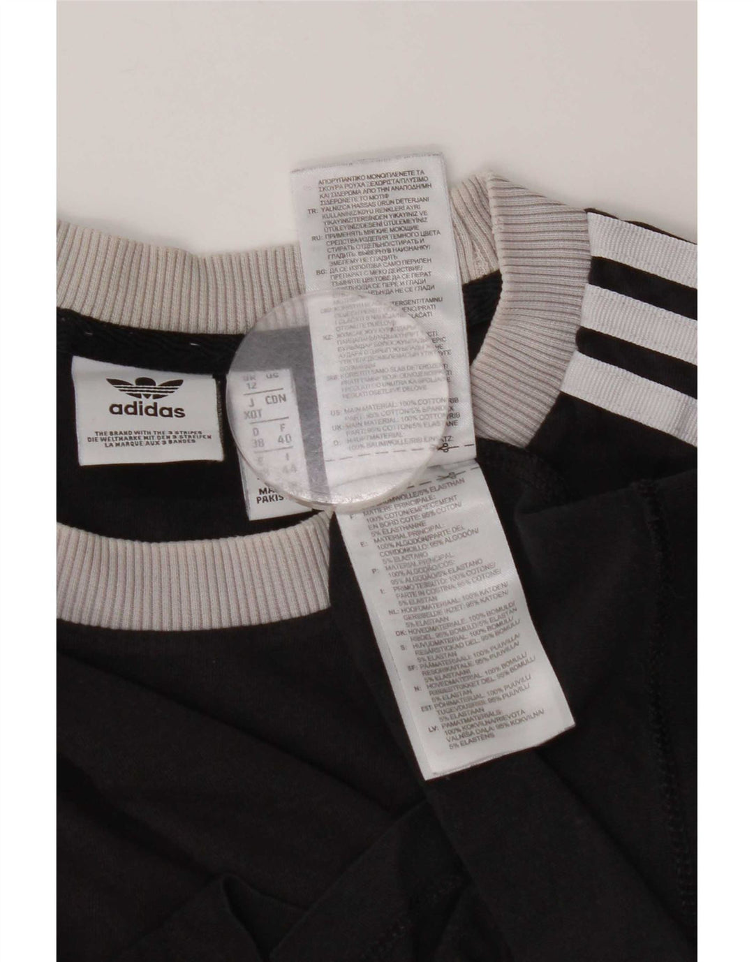 T-shirt da donna Adidas Top UK 12 media cotone nero