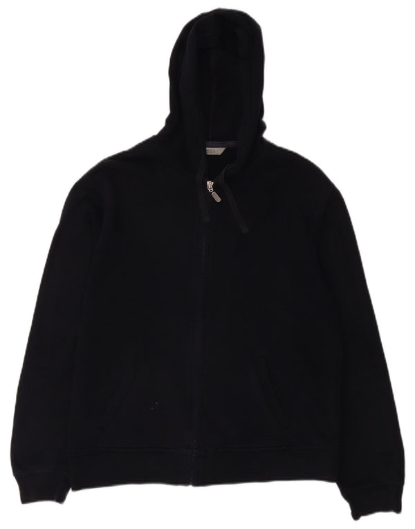 Maglione con cappuccio e zip da donna Marks & Spencer UK 12 cotone blu navy medio