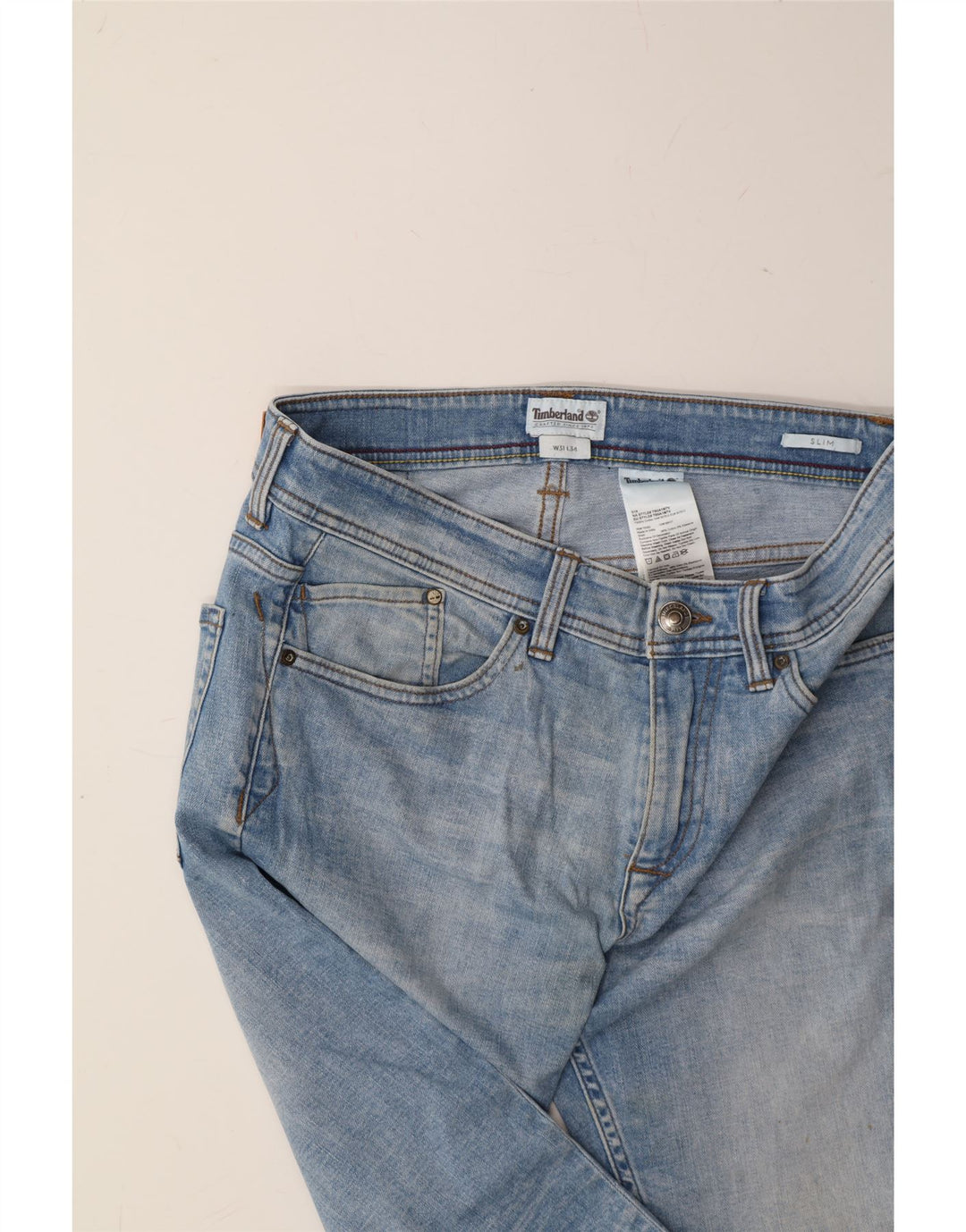TIMBERLAND Mens Slim Jeans W31 L28 Blue Cotton Vintage Timberland and Second-Hand Timberland from Messina Hembry 