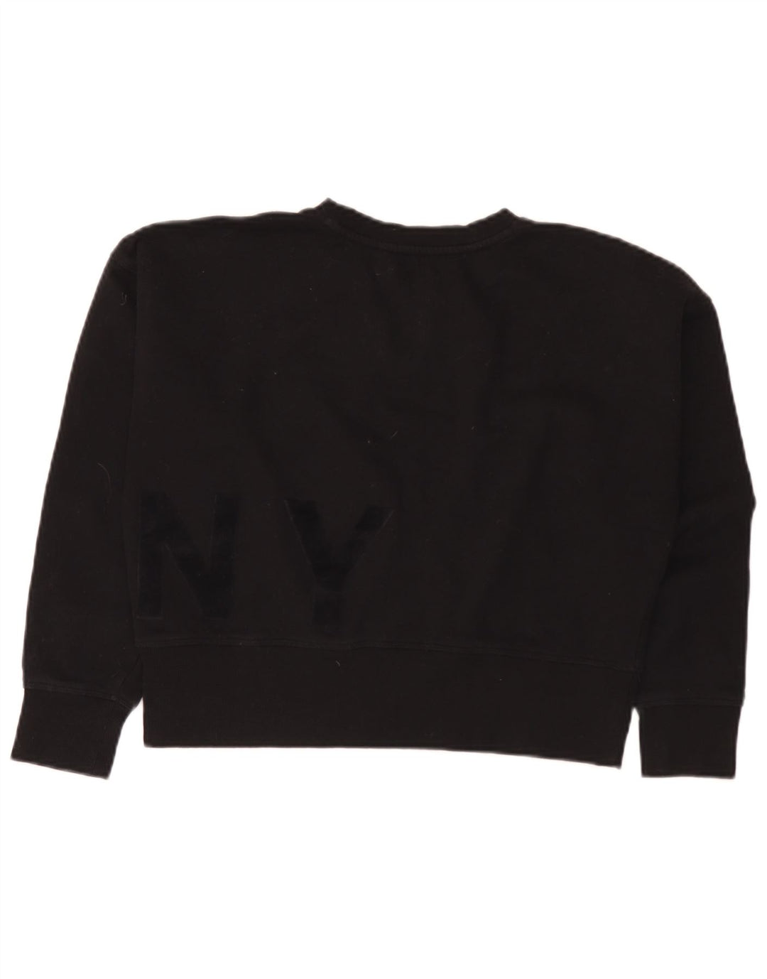Felpa da donna con grafica corta oversize Dkny, taglia UK 10, piccola, nera