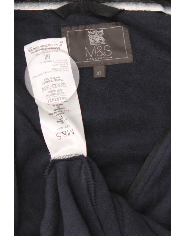 Giacca in pile da uomo Marks & Spencer UK 42 XL poliestere blu navy
