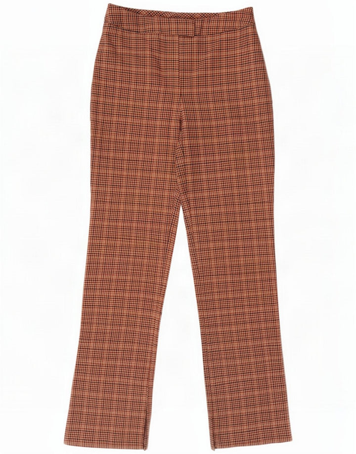 Benetton Pantaloni casual da donna IT 42 Medium W28 L29 Pied de poule rosso