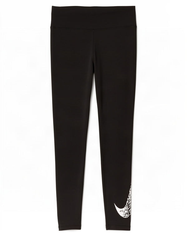 Leggings grafici Nike Dri Fit da donna UK 12 medio nero poliestere