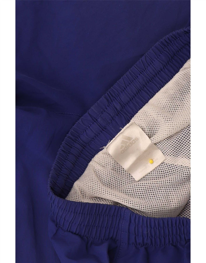 Pantaloncini sportivi da uomo Adidas medi in poliestere blu navy