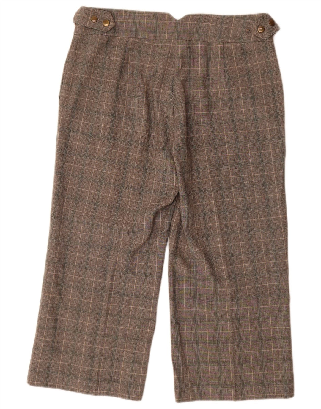 Pantaloni Capri da donna Marks & Spencer UK 12 medi W30 L23 quadri grigi