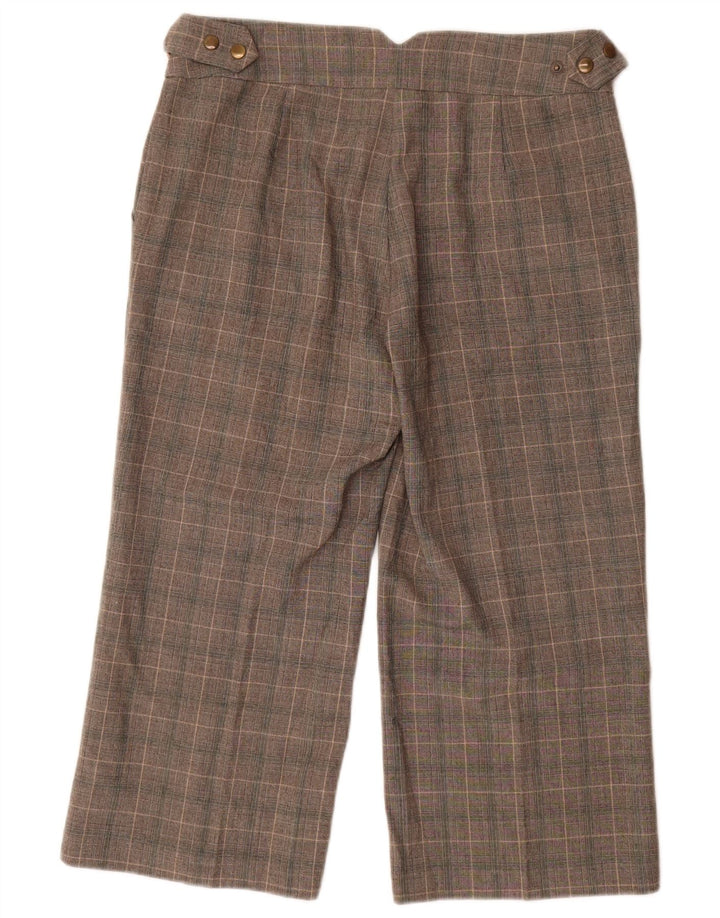 Pantaloni Capri da donna Marks & Spencer UK 12 medi W30 L23 quadri grigi