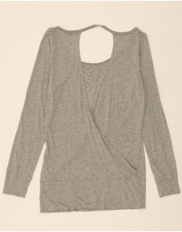 PUMA Womens Graphic Top Long Sleeve UK 14 Medium Grey Cotton Vintage Puma and Second-Hand Puma from Messina Hembry 