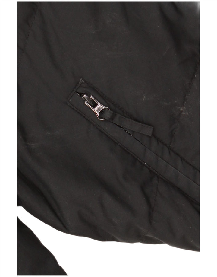 Giacca imbottita oversize con cappuccio da donna ADIDAS UK 10 piccola in poliestere nero