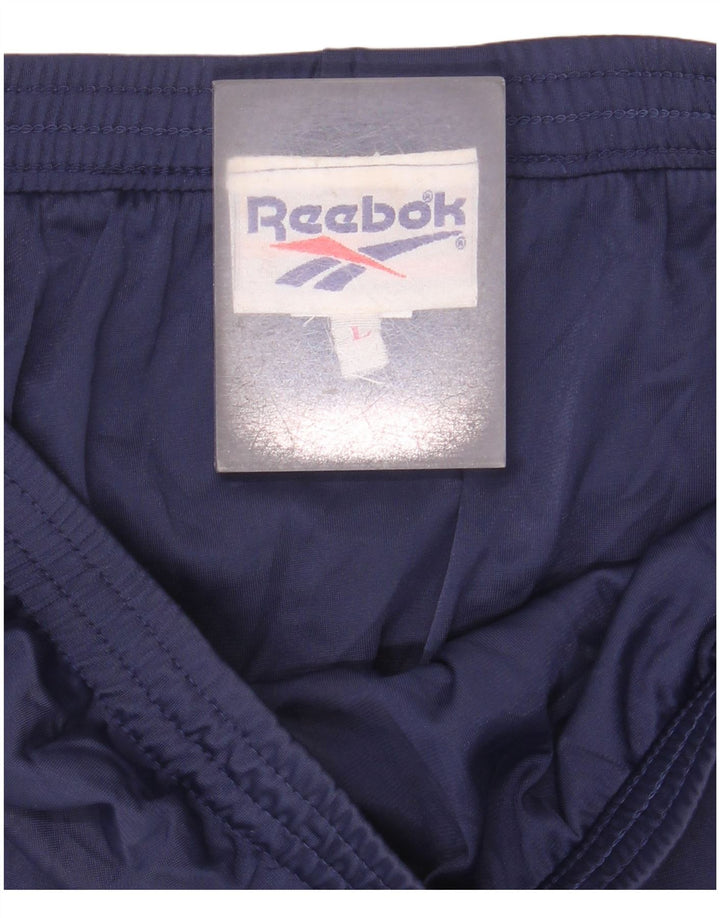 Pantaloncini sportivi Reebok da donna UK 14 Large blu navy in poliammide