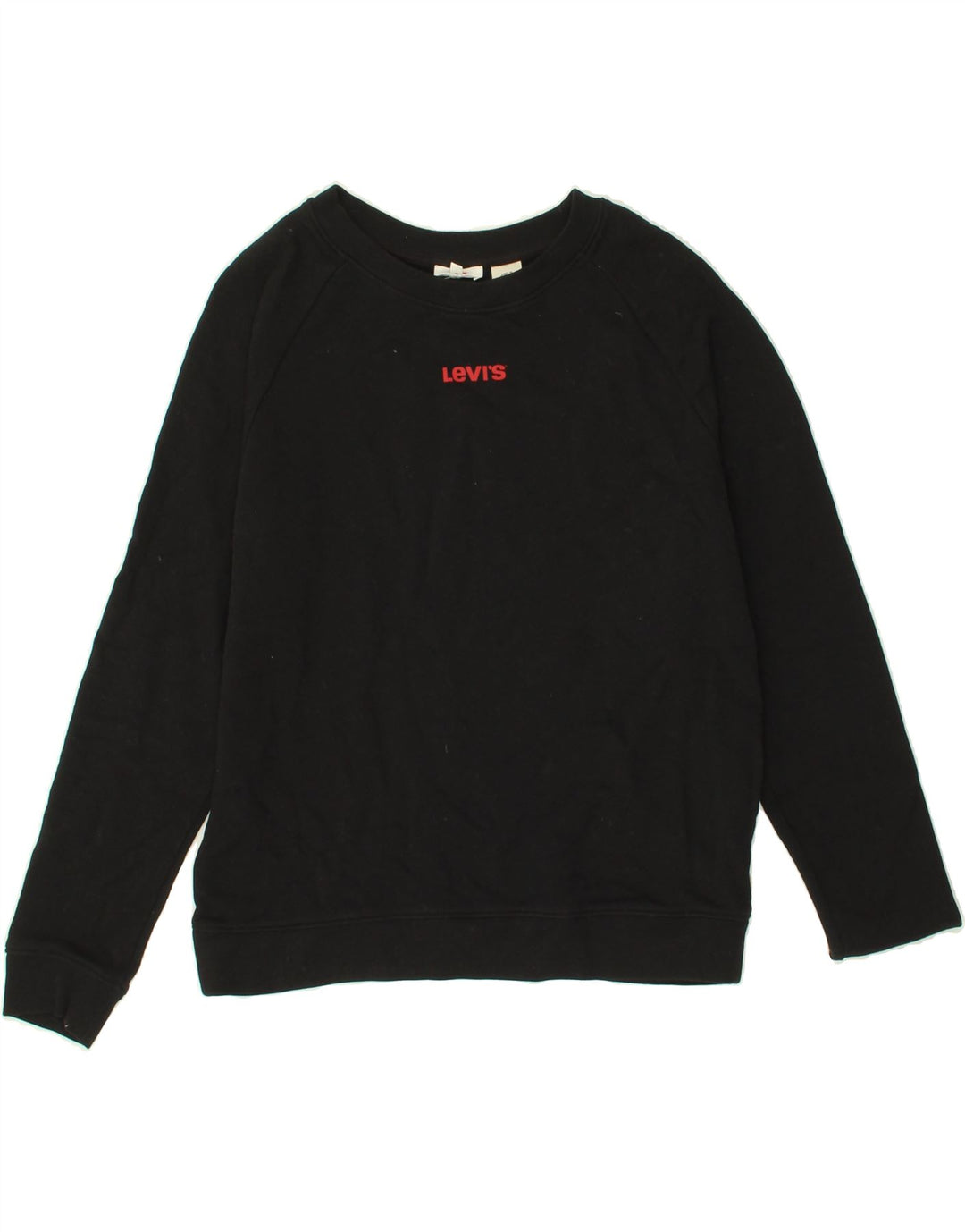 LEVI'S Womens Oversized Graphic Sweatshirt Jumper UK 10 Small Black Cotton Vintage Levi's and Second-Hand Levi's from Messina Hembry 