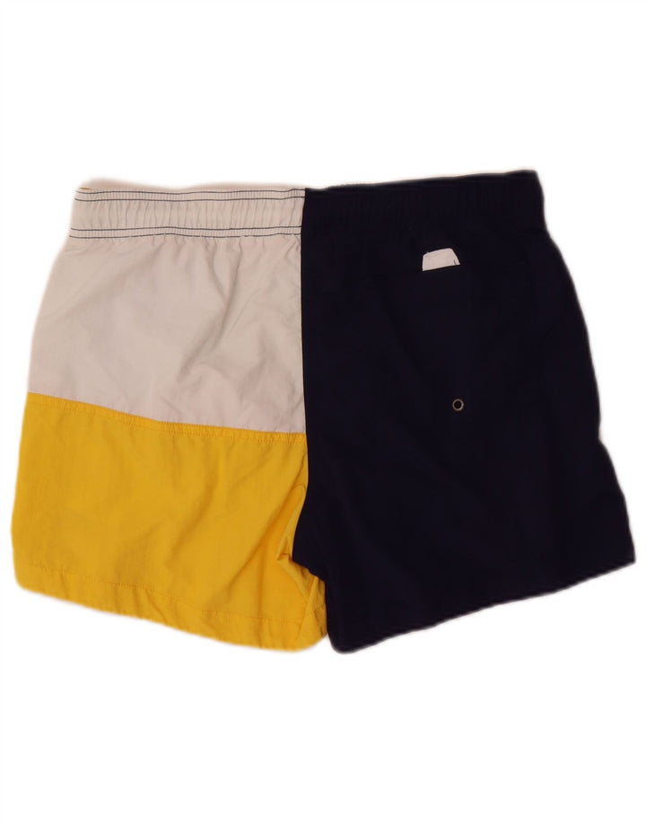 Pantaloncini da bagno grafici da uomo Champion color block medio blu navy