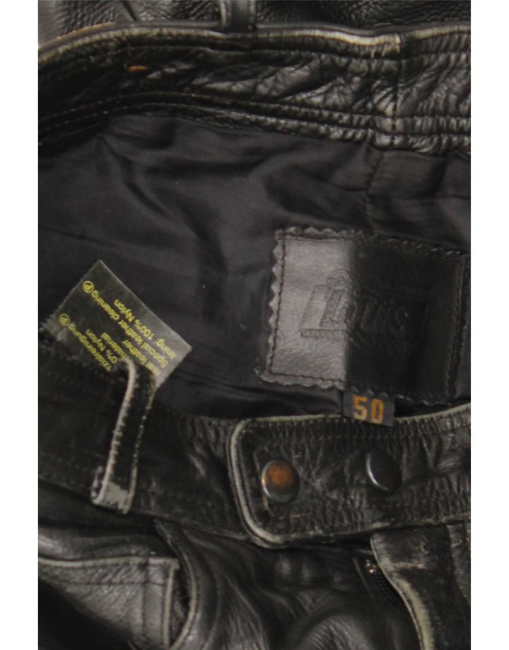Pantaloni in pelle da uomo Louis IT 50 Large W34 L32 Pelle nera
