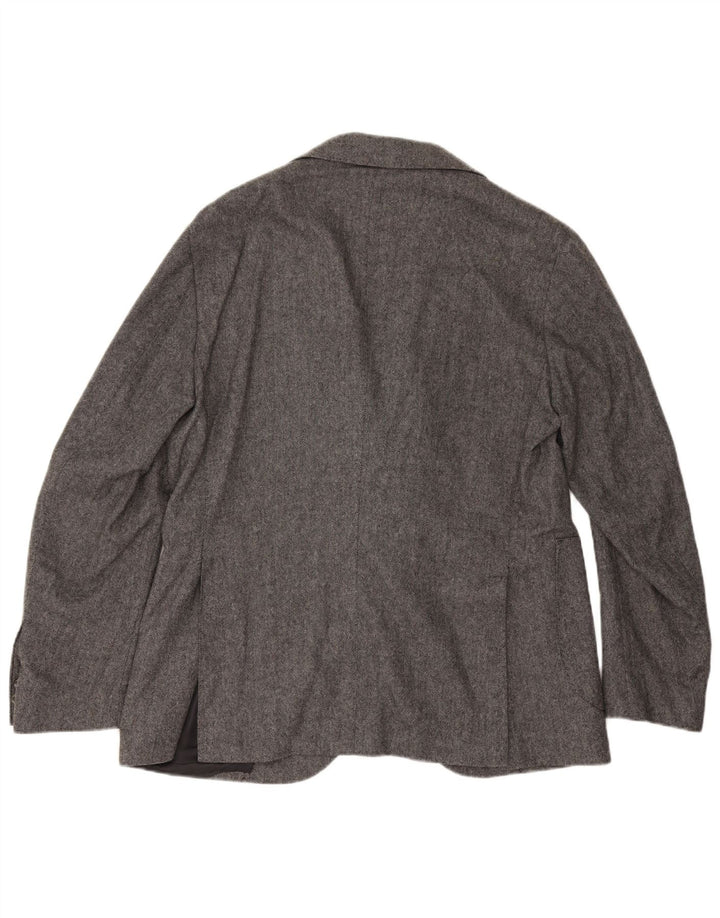 Giacca Blazer da Uomo a 2 Bottoni Carlo Barbera IT 50 Large Grigio a Spina di Pesce