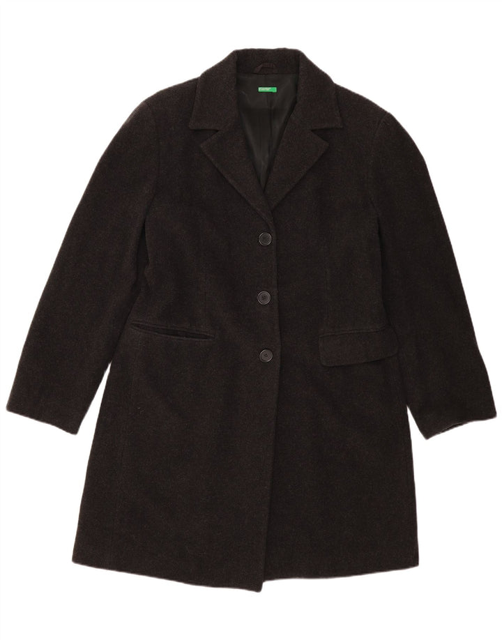 Cappotto Donna BENETTON IT 48 XL Nero Lana