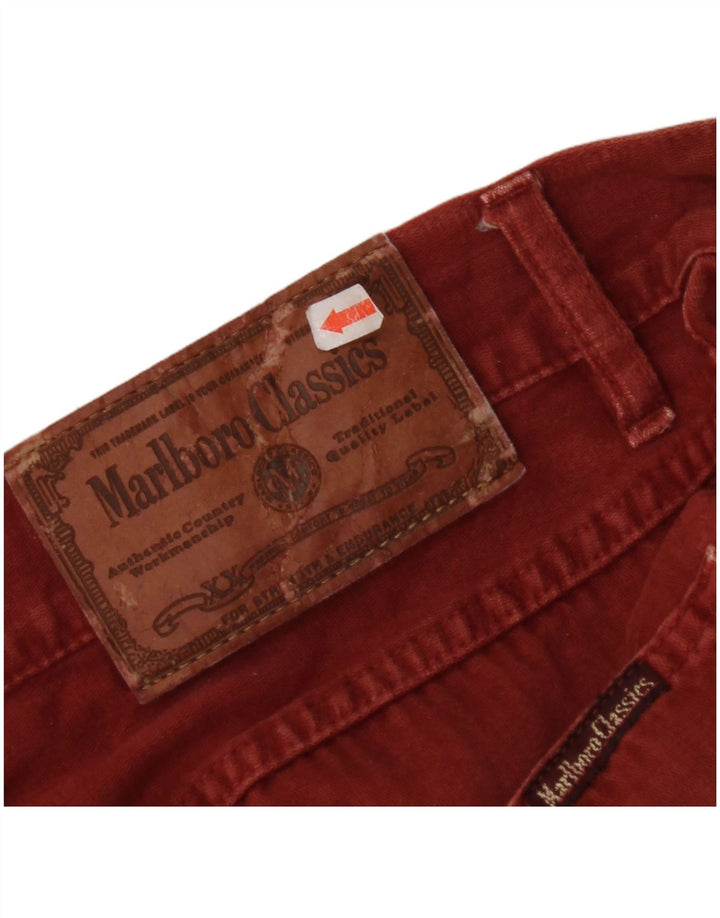 MARLBORO CLASSICS Pantaloni casual dritti da uomo W33 L29 cotone marrone