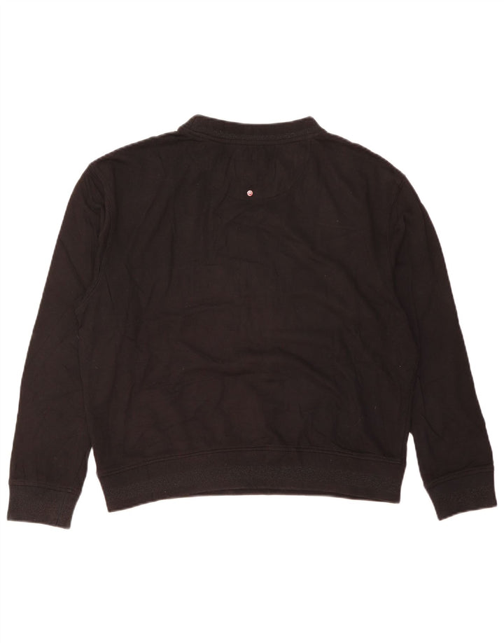 Felpa grafica da uomo Mistral Maglione grande cotone nero