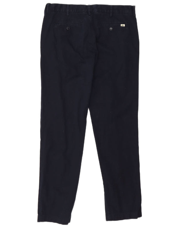 Pantaloni chino slim da uomo Lacoste taglia 44 grande W34 L31 cotone blu navy