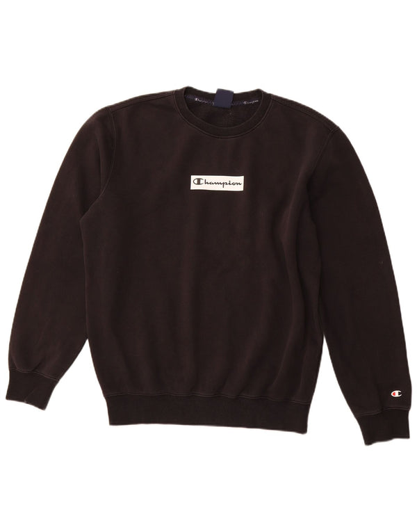 CHAMPION Felpa con grafica da uomo Maglione medio cotone nero