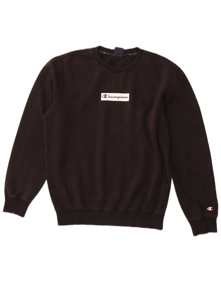 CHAMPION Felpa con grafica da uomo Maglione medio cotone nero